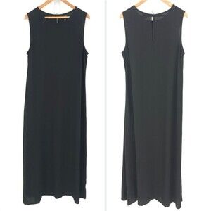 EILEEN FISHER Classic Black Sleeveless Maxi Dress